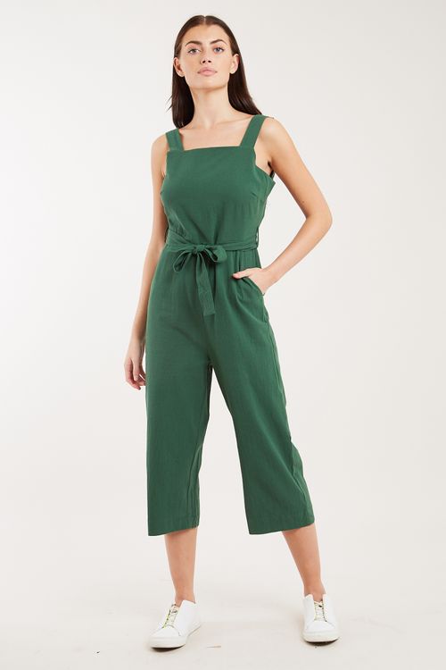 Louche Dawson Strappy Cropped Jumpsuit Green
