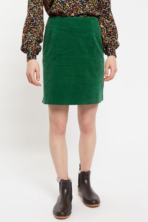 Louche Dylan  Baby Cord A Line Mini Skirt Green